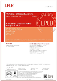 LPCB Certificate for Fire Resistant Cables
